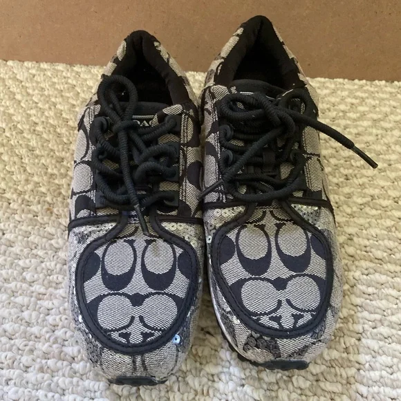 Authentic Coach Sequined Sneakers A2623 Karine SZ. 7.5 - Picture 6 of 7